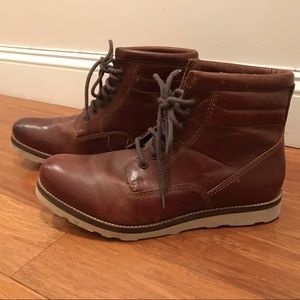Superdry Stirling Sleek Boots, UK 10 Dark Chestnut